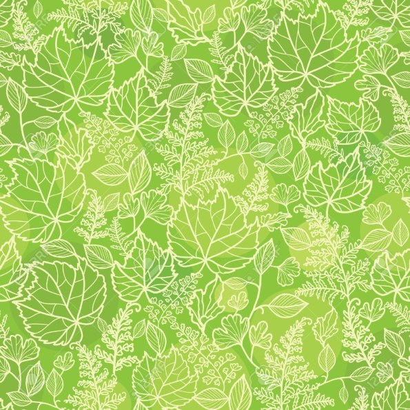 20790841-green-leaves-lineart-texture-seamless-pattern-background